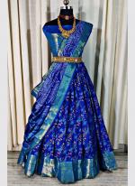 Silk Fancy Blue Festival Wear Weaving Lehenga Choli